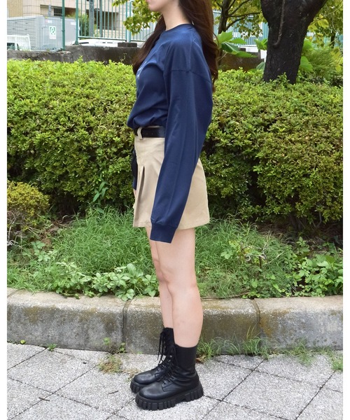 spiritoso(スピリトーゾ)の「ニュアンスカップル ロンT(Tシャツ/カットソー・レディース・ネイビー/杢グレー・FREE)」の17枚目の写真