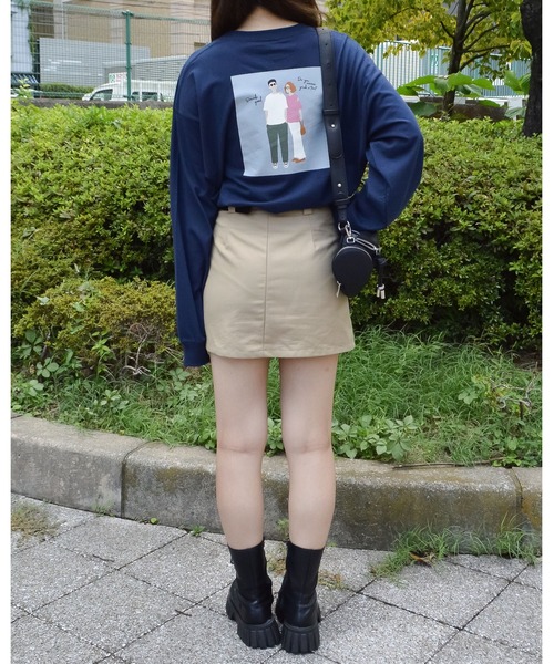 spiritoso(スピリトーゾ)の「ニュアンスカップル ロンT(Tシャツ/カットソー・レディース・ネイビー/杢グレー・FREE)」の18枚目の写真
