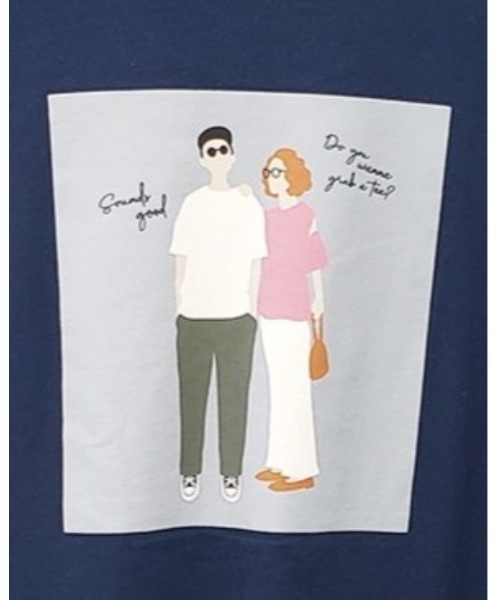 spiritoso(スピリトーゾ)の「ニュアンスカップル ロンT(Tシャツ/カットソー・レディース・ネイビー/杢グレー・FREE)」の19枚目の写真