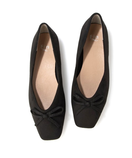 セール】スクエアトゥVカットバレエシューズ【低反発スポンジ入り