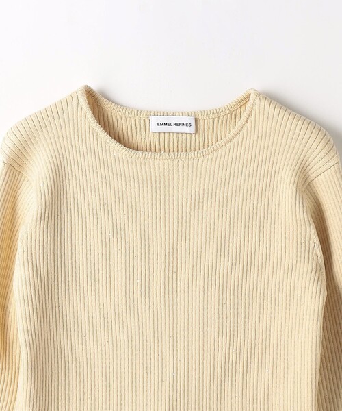 EMMEL REFINES（エメルリファインズ）の「＜EMMEL REFINES＞EM ミニスパンコール リブニット プルオーバー（ニット/セーター・レディース・ベージュ/レッド・FREE）」の11枚目の写真