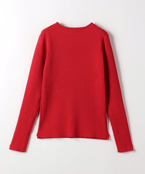 EMMEL REFINES（エメルリファインズ）の「＜EMMEL REFINES＞EM ミニスパンコール リブニット プルオーバー（ニット/セーター・レディース・ベージュ/レッド・FREE）」の15枚目の写真