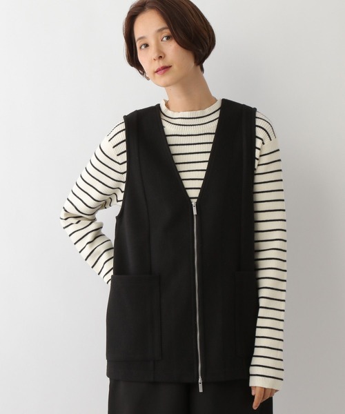 LEPSIM（レプシィム）の「ウールライクベスト　150334（ベスト・レディース・ブラック/チャコールグレー・FREE）」の11枚目の写真