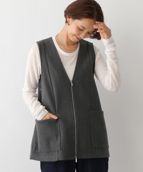 LEPSIM（レプシィム）の「ウールライクベスト　150334（ベスト・レディース・ブラック/チャコールグレー・FREE）」の15枚目の写真