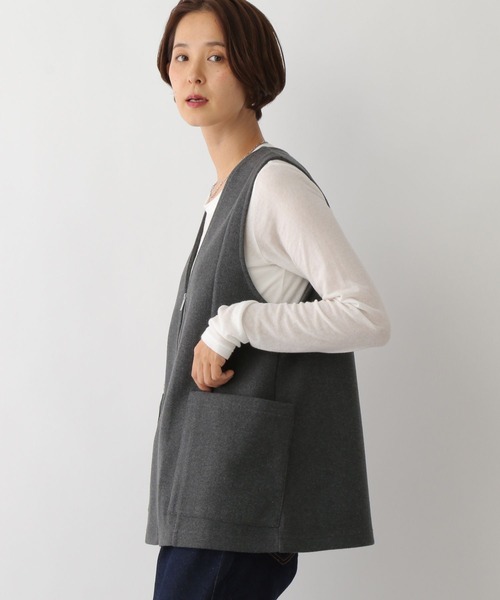 LEPSIM（レプシィム）の「ウールライクベスト　150334（ベスト・レディース・ブラック/チャコールグレー・FREE）」の17枚目の写真