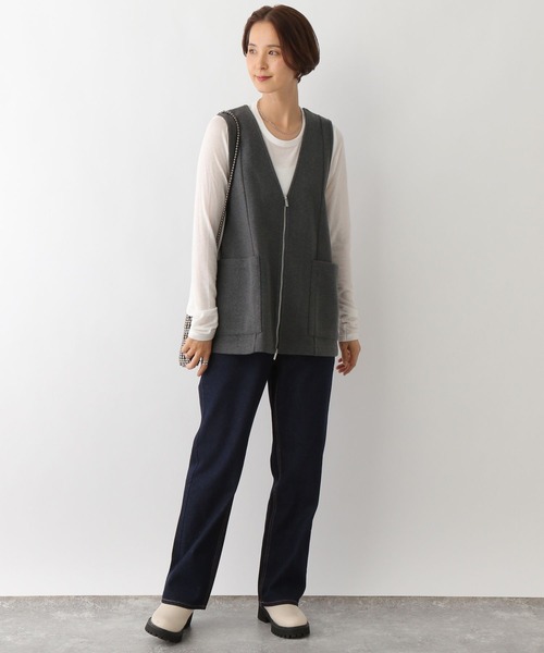 LEPSIM（レプシィム）の「ウールライクベスト　150334（ベスト・レディース・ブラック/チャコールグレー・FREE）」の18枚目の写真