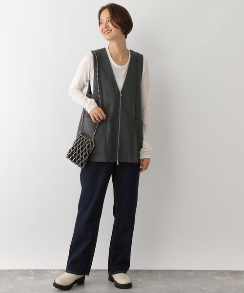 LEPSIM（レプシィム）の「ウールライクベスト　150334（ベスト・レディース・ブラック/チャコールグレー・FREE）」の19枚目の写真