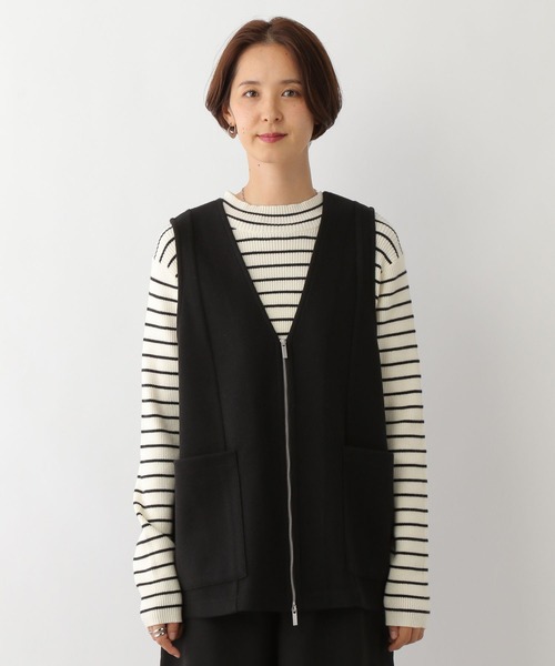 LEPSIM（レプシィム）の「ウールライクベスト　150334（ベスト・レディース・ブラック/チャコールグレー・FREE）」の20枚目の写真