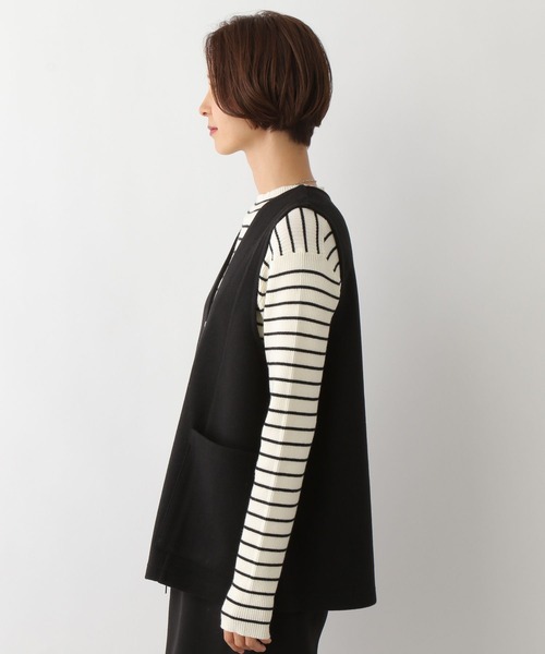 LEPSIM（レプシィム）の「ウールライクベスト　150334（ベスト・レディース・ブラック/チャコールグレー・FREE）」の21枚目の写真