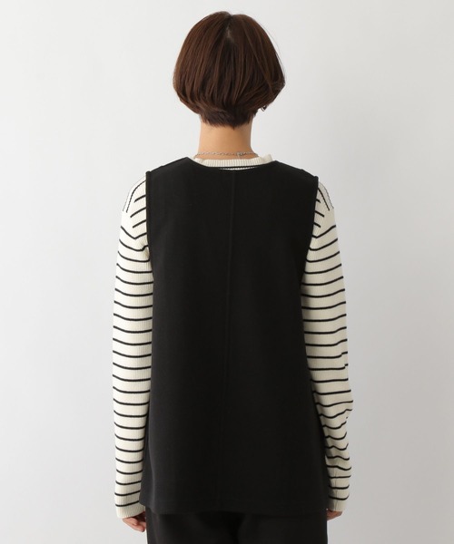 LEPSIM（レプシィム）の「ウールライクベスト　150334（ベスト・レディース・ブラック/チャコールグレー・FREE）」の22枚目の写真