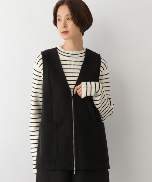 LEPSIM（レプシィム）の「ウールライクベスト　150334（ベスト・レディース・ブラック/チャコールグレー・FREE）」の10枚目の写真