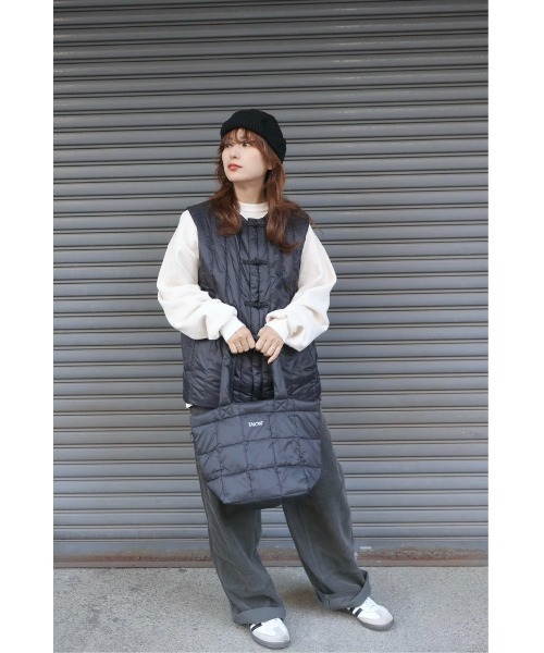 TAION（タイオン）の「【TAION】タイオン BASIC DOWN  SHIRRING TOTEBAG-S TAION-TOTE04A-S（トートバッグ・メンズ・その他1/その他2/その他3/その他4/レオパード/ブラック/その他・ONE SIZE）」の2枚目の写真