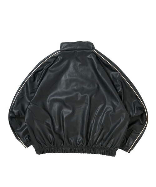 セール】synthetic leather track jacket/合成皮革 トラックジャケット