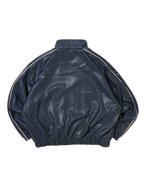 セール】synthetic leather track jacket/合成皮革 トラックジャケット