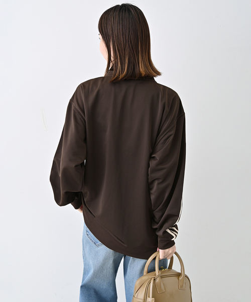 adidas（アディダス）の「adidas/アディダス BB TRACKTOP（ブルゾン・レディース・ブラウン/スカイブルー・FREE）」の9枚目の写真