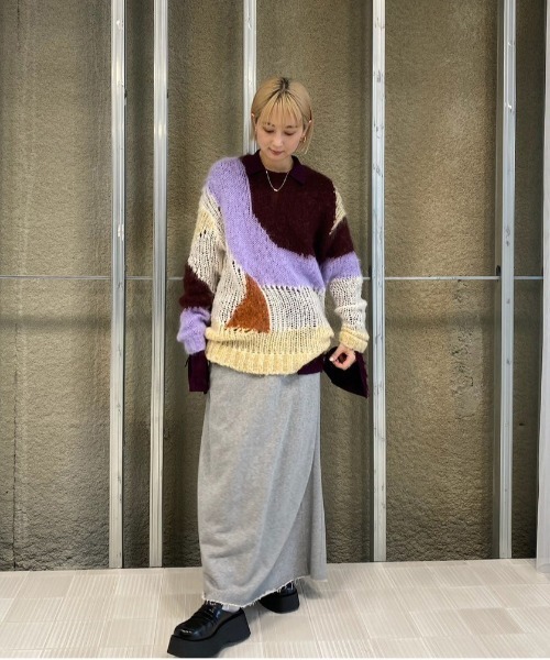 ゆ*ま様 AMERI VINTAGE /MULTICOLOR LOW GAUGE Ameri（アメリ）の「MULTICOLOR LOW GAUGE KNIT（ニット/セーター