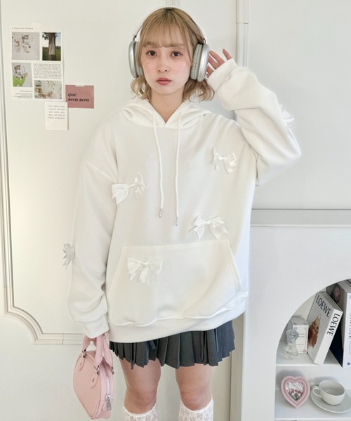 Gap × Sandy Liang リボン オーバーサイズパーカー