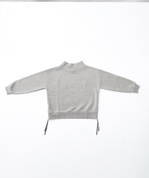 n'OrLABEL（ノアールレーベル）の「【機能素材】『裏起毛フード風襟プルオーバー』（スウェット・レディース・マスタード/杢グレー/ブラック/ブルー・FREE）」の9枚目の写真