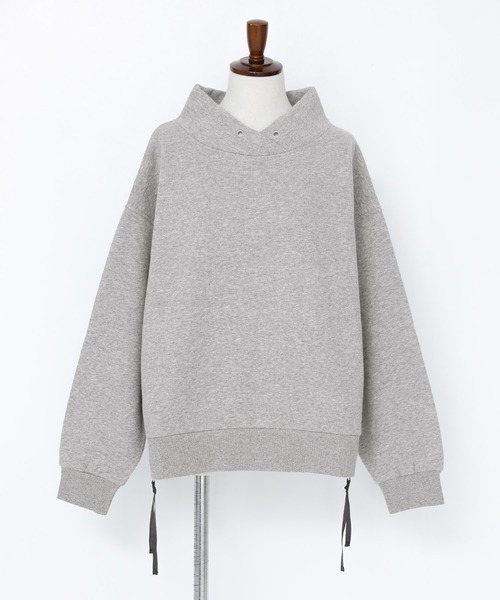 n'OrLABEL（ノアールレーベル）の「【機能素材】『裏起毛フード風襟プルオーバー』（スウェット・レディース・マスタード/杢グレー/ブラック/ブルー・FREE）」の10枚目の写真