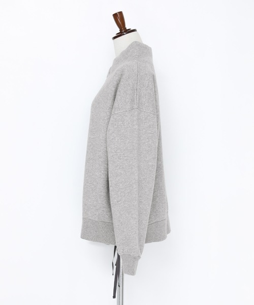 n'OrLABEL（ノアールレーベル）の「【機能素材】『裏起毛フード風襟プルオーバー』（スウェット・レディース・マスタード/杢グレー/ブラック/ブルー・FREE）」の11枚目の写真