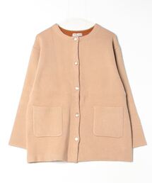 配色ボタンコーディガン レディース