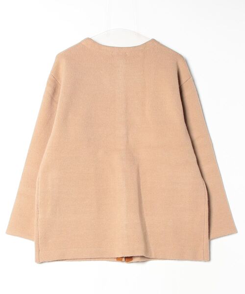 TOKYO SHIRTS（トウキョウシャツ）の「配色ボタンコーディガン レディース（カーディガン/ボレロ・レディース・ネイビー/ブラウン・L/M）」の3枚目の写真