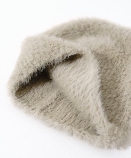 flower(フラワー)の「フラッフィーニットキャップ(ニットキャップ/ビーニー・レディース・ブラック/ベージュ・FREE)」の14枚目の写真