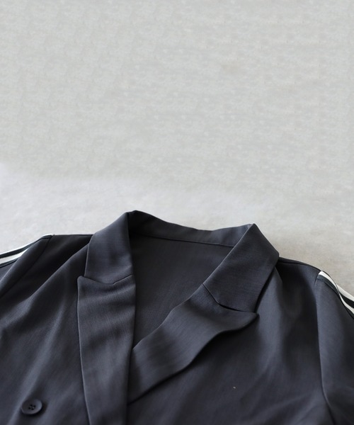 antiqua（アンティカ）の「ラインショートジャケット（テーラードジャケット・レディース・ブラック/グレー・ONESIZE）」の20枚目の写真