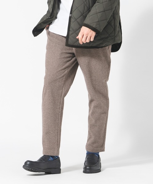 Blue Standard （ブルースタンダード）の「【BLUE STANDARD/ブルースタンダード】ウールライク 裏起毛ストレッチイージーパンツ マシンウォッシャブル ウォームビズ 軽量（その他パンツ・メンズ・杢グレー/ブラック/ブラウン/チャコールグレー・X-LARGE/LARGE/MEDIUM）」の8枚目の写真