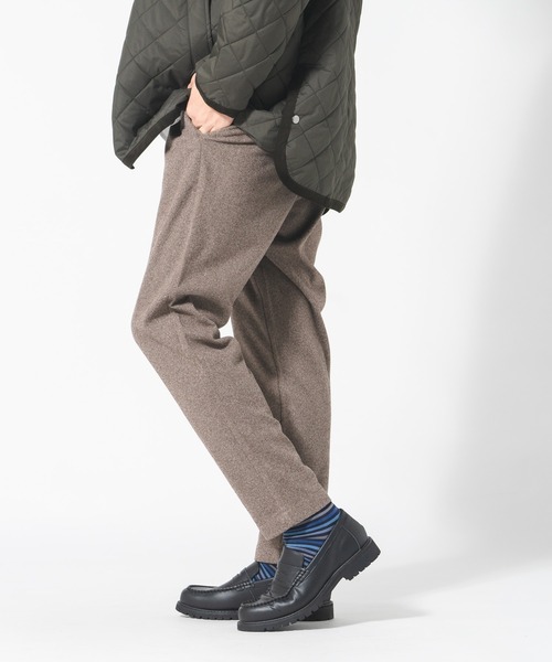 Blue Standard （ブルースタンダード）の「【BLUE STANDARD/ブルースタンダード】ウールライク 裏起毛ストレッチイージーパンツ マシンウォッシャブル ウォームビズ 軽量（その他パンツ・メンズ・杢グレー/ブラック/ブラウン/チャコールグレー・X-LARGE/LARGE/MEDIUM）」の9枚目の写真