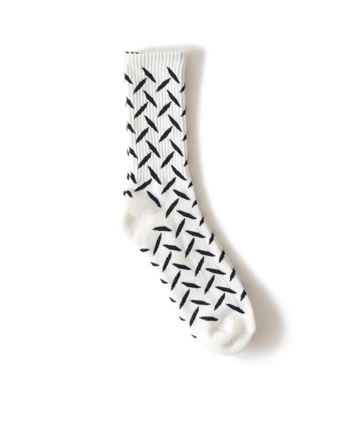 Subciety（サブサエティ）の「Steel socks（ソックス/靴下・メンズ・ブラック/ブラック×レッド/ホワイト・FREE）」の5枚目の写真