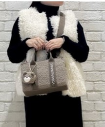 SAMANTHAVEGA | ロゴテープボアハンドバッグ（小）(ハンドバッグ)