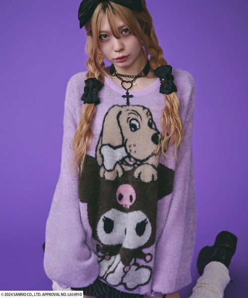 ニット セーター  「マイメロディ＆クロミコラボ」ロゴジャガードニット レディース マイメロディ＆クロミコラボ＞ロゴジャガードニット｜ルミネの