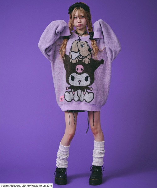 GALFY（ガルフィー）の「GALFY×クロミコラボ ふわふわシャギーニット