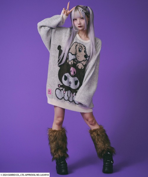 GALFY（ガルフィー）の「GALFY×クロミコラボ ふわふわシャギーニット