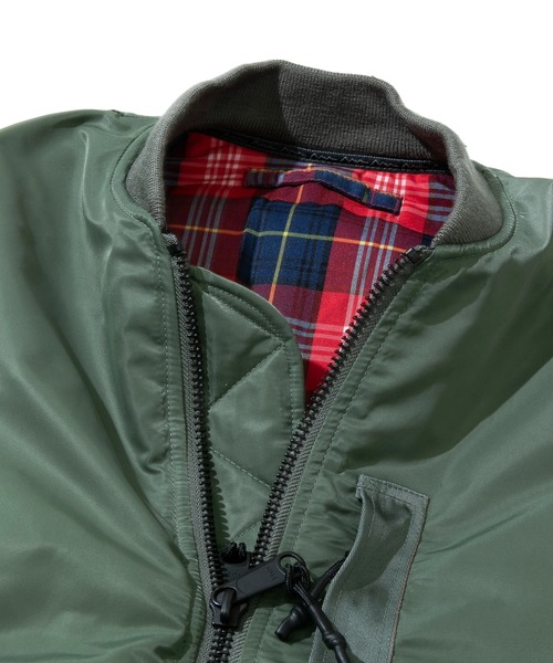 MANASTASH(マナスタッシュ)の「MANASTASH/マナスタッシュ EXTRA MILE MA-1(MA-1・メンズ・セージグリーン・MEDIUM/LARGE)」の2枚目の写真