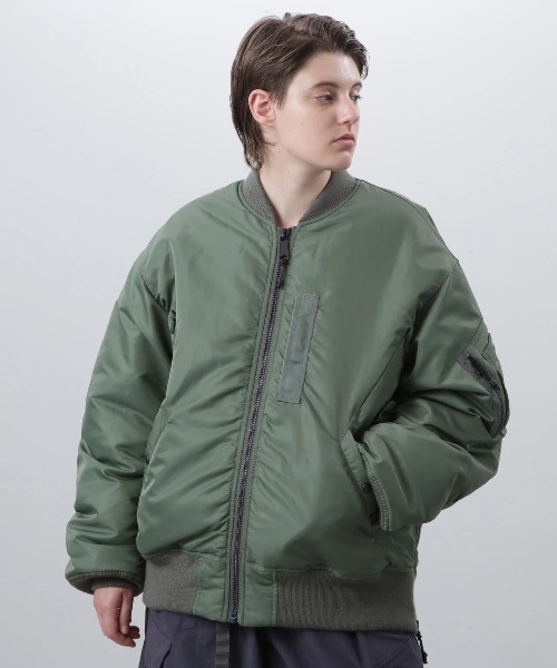 MANASTASH(マナスタッシュ)の「MANASTASH/マナスタッシュ EXTRA MILE MA-1(MA-1・メンズ・セージグリーン・MEDIUM/LARGE)」の13枚目の写真