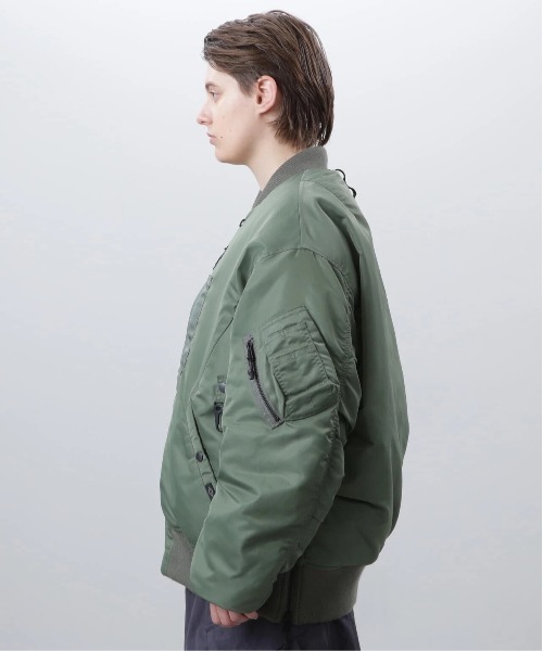 MANASTASH(マナスタッシュ)の「MANASTASH/マナスタッシュ EXTRA MILE MA-1(MA-1・メンズ・セージグリーン・MEDIUM/LARGE)」の15枚目の写真