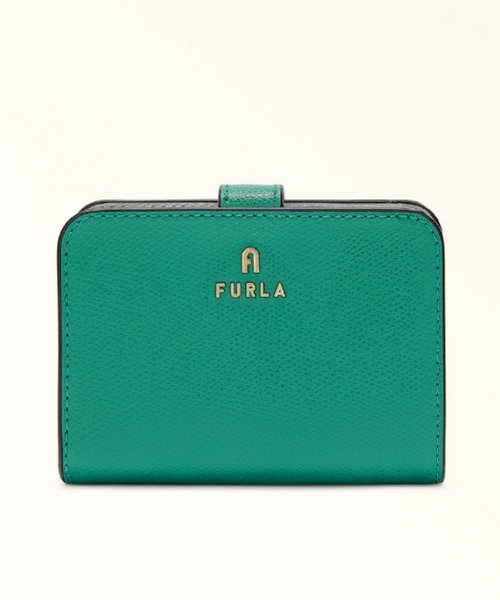 FURLA フルラ　カメリア　コンパクトウォレット　グリーン フルラ カメリア コンパクトウォレット S（財布）｜FURLA