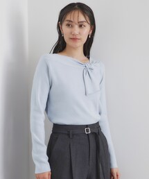 index | 《6color/S-LLsize》アシメボウタイニット【洗濯機洗い可】(ニット/セーター)