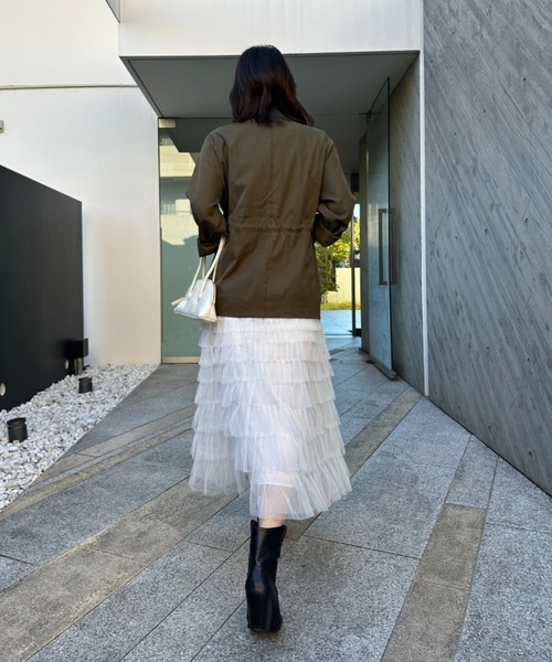 gossip!ロサンゼルス(ゴシップロサンゼルス)の「エアリーフリル フレアスカート(スカート・レディース・ブラック/ベージュ/ホワイト・FREE)」の17枚目の写真