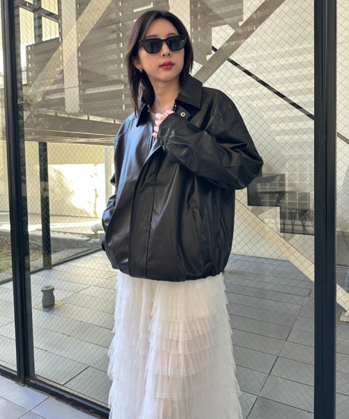 gossip!ロサンゼルス(ゴシップロサンゼルス)の「エアリーフリル フレアスカート(スカート・レディース・ブラック/ベージュ/ホワイト・FREE)」の15枚目の写真