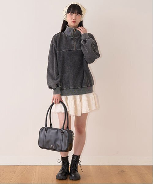 ハーフZIPプルオーバー【韓国ファッション】