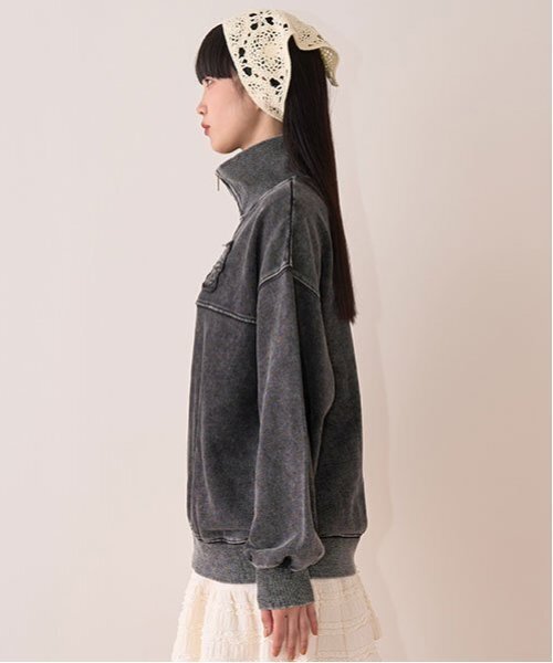 ハーフZIPプルオーバー【韓国ファッション】