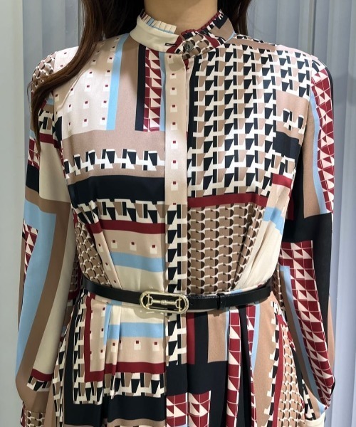 セール】[冨張愛コラボ] ジオメトリックブロックプリント