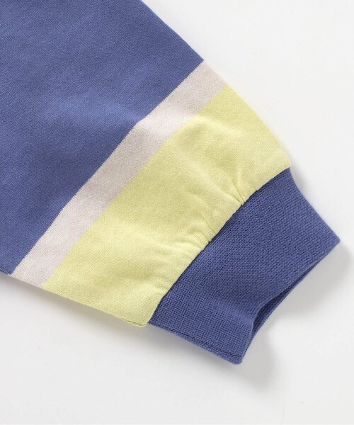 BREEZE(ブリーズ)の「【ジュニア対応】ボーダーラガーシャツ(Tシャツ/カットソー・キッズ・ネイビー/サックスブルー・80/90/100/110/120/130/140)」の3枚目の写真