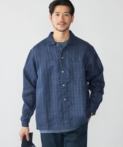 SHIPS(シップス)の「SHIPS: ラミー ドビー ウィークエンド ロングスリーブ シャツ(シャツ/ブラウス・メンズ・ライトブルー/ナチュラル/ネイビー・LARGE/MEDIUM/SMALL/X-LARGE)」の1枚目の写真