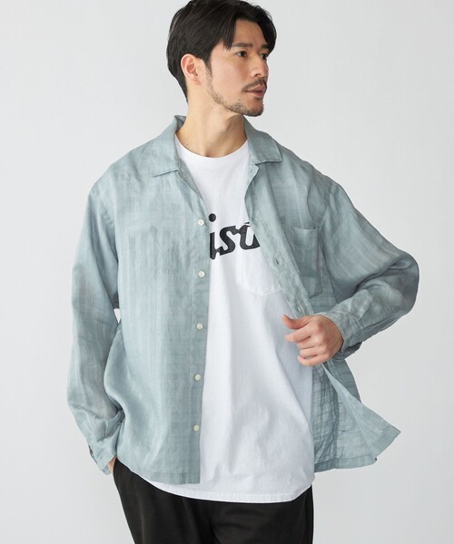 SHIPS(シップス)の「SHIPS: ラミー ドビー ウィークエンド ロングスリーブ シャツ(シャツ/ブラウス・メンズ・ライトブルー/ナチュラル/ネイビー・LARGE/MEDIUM/SMALL/X-LARGE)」の3枚目の写真