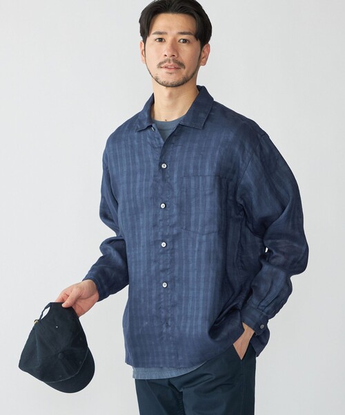 SHIPS(シップス)の「SHIPS: ラミー ドビー ウィークエンド ロングスリーブ シャツ(シャツ/ブラウス・メンズ・ライトブルー/ナチュラル/ネイビー・LARGE/MEDIUM/SMALL/X-LARGE)」の10枚目の写真