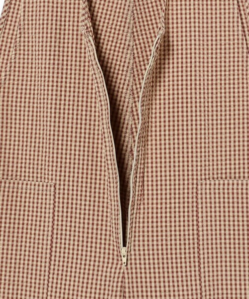 こども ビームス（コドモビームス）の「ARCH&LINE / オーガニック シアサッカー サロペット 2025（115～145cm）（サロペット/オーバーオール・キッズ・ブラウン/ベージュ・L(125-135)/M(115-125)/XL(135-145)）」の5枚目の写真